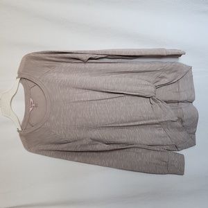 Juicy Couture Cream & Tan Heather Lightweight Twist Front Sweater